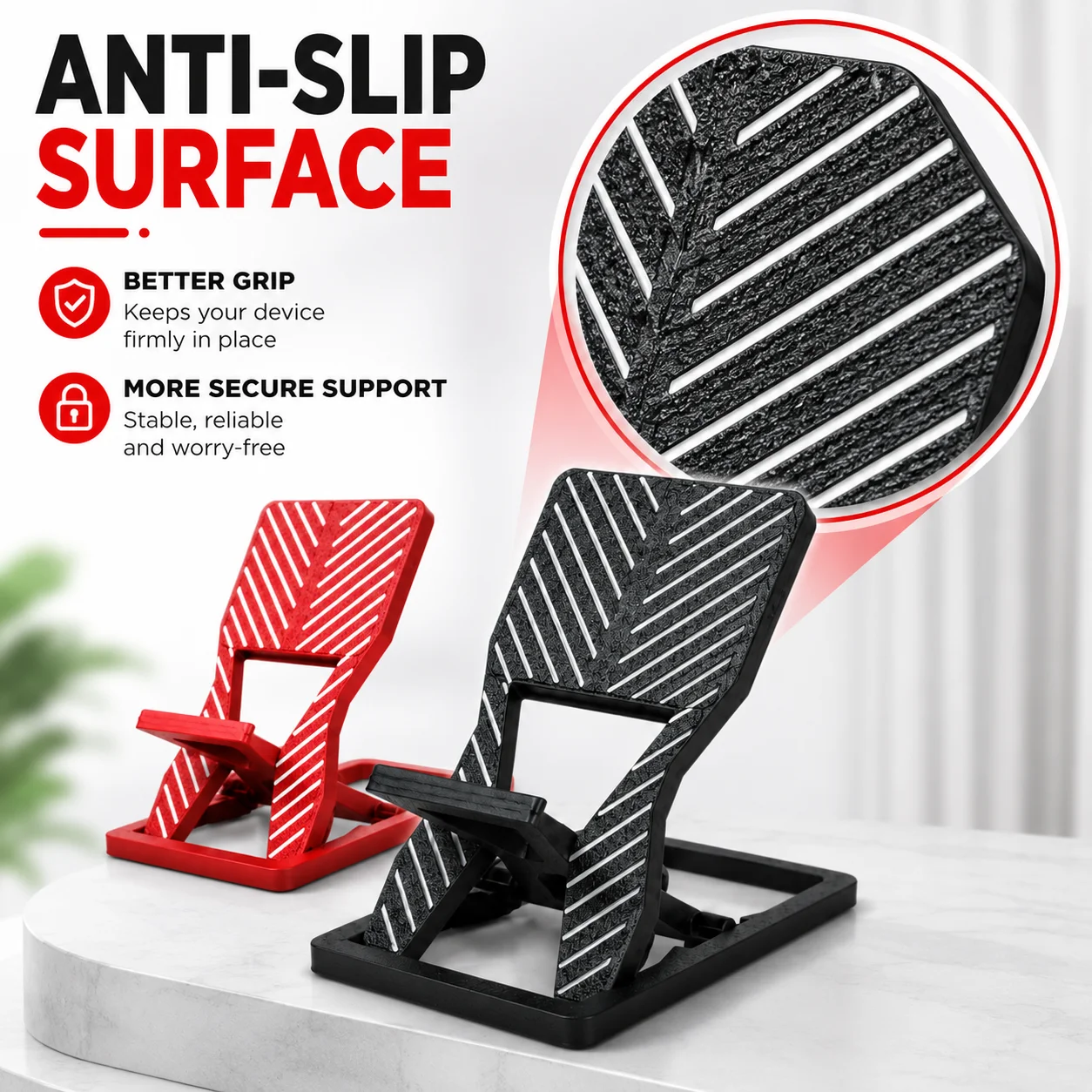 Foldable Portable Stand with Anti-Slip Support
