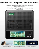 Mini PC Barebone AOOSTAR GEM12+PRO, AMD Ryzen 7 PRO 8845HS, OCuLink & double USB4, avec écran secondaire et lecteur d'empreintes digitales, haute performance 5