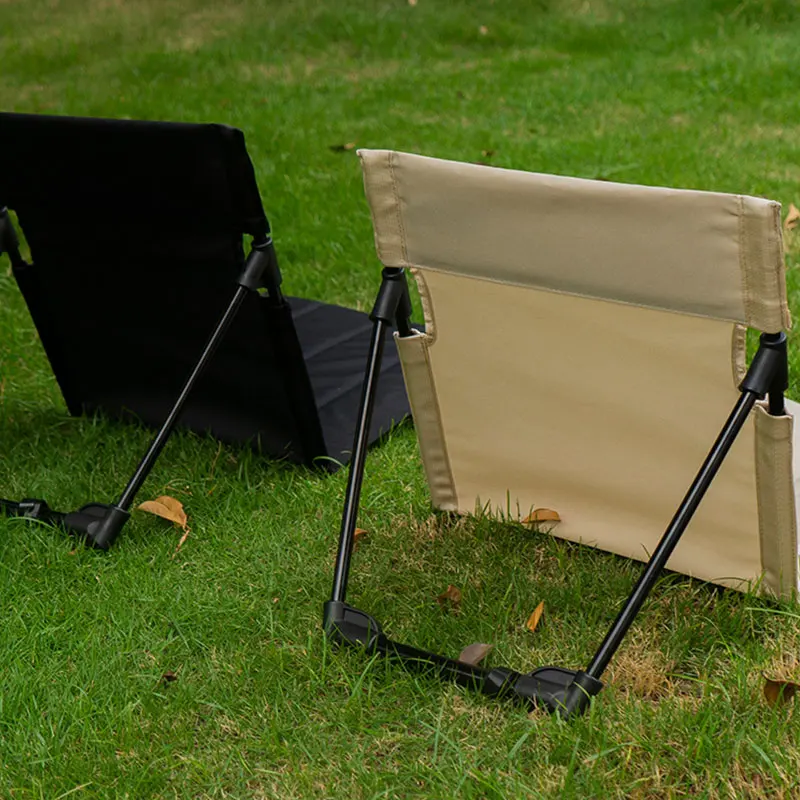 Outdoor Foldable Camping Chair Garden Park Single Reclining Chair Backrest Cushion Picnic Camping Foldable Beach