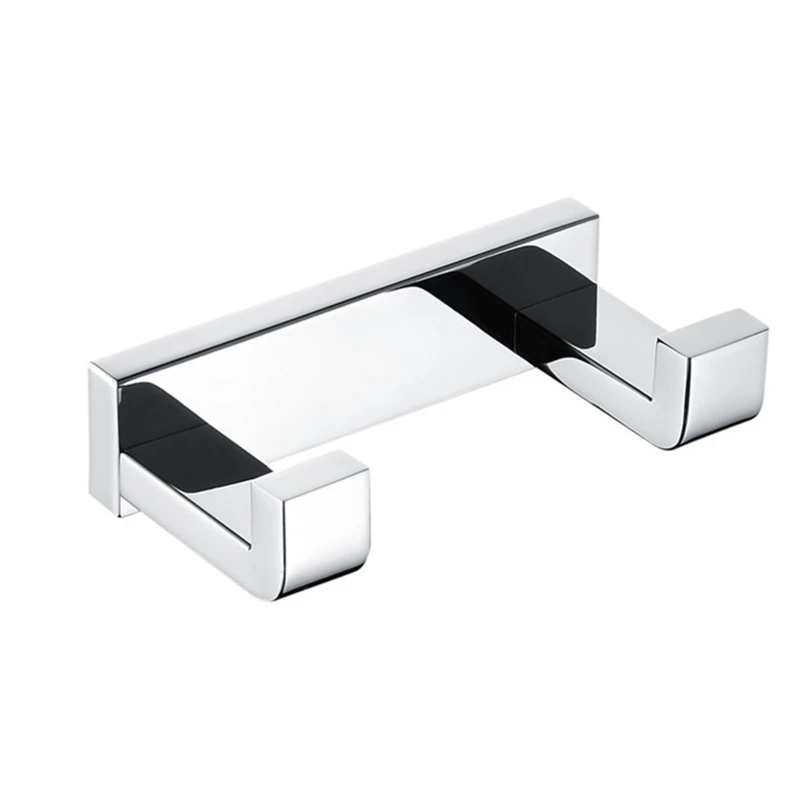 

Modern Wall Hooks Stainless Steel Double Hooks for Hanging Hat, Coat, Bag, Rope