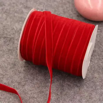 Nastro di velluto da 1 cm su un lato non elastico fai da te fai da te fiocco confezione regalo nastro accessori di abbigliamento nastro festival 10 metri
