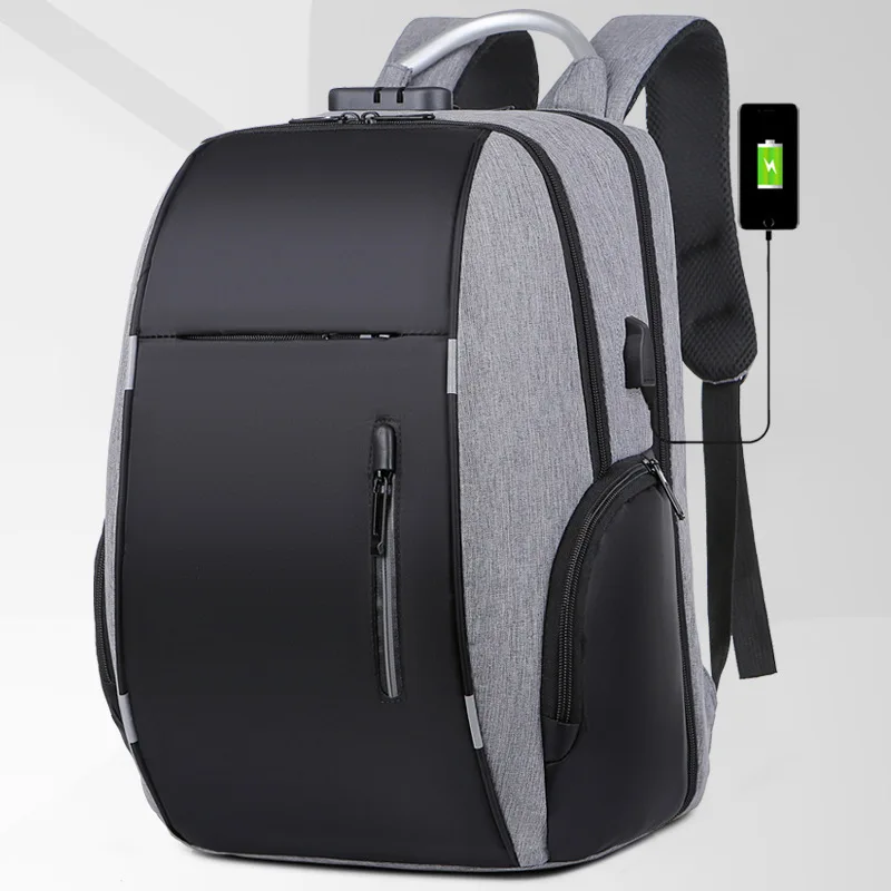 

Рюкзак мужской для ноутбука с USB-портом и защитой от кражи