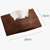 Solid Wood Desktop Tissue Box Living Room Household Black Walnut Paper Box 1