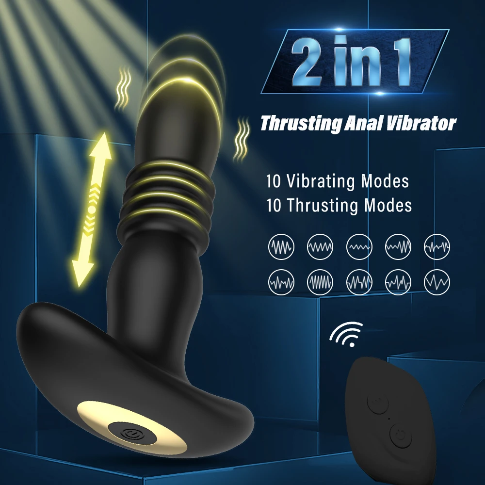 APP Remote Thrusting Anal Vibrator Double Motor Powerful Vibrating Prostate Massager Anus Anal Sex Toys for Adults 18 Butt Plug S5d4651a8acf4440c9873c5645ccfcd2bg