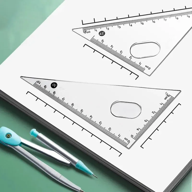 7 Pcs Set Compasses Ruler Protractor Set Student Study Stationery Math Sets Mathematical School Drafting Supplies