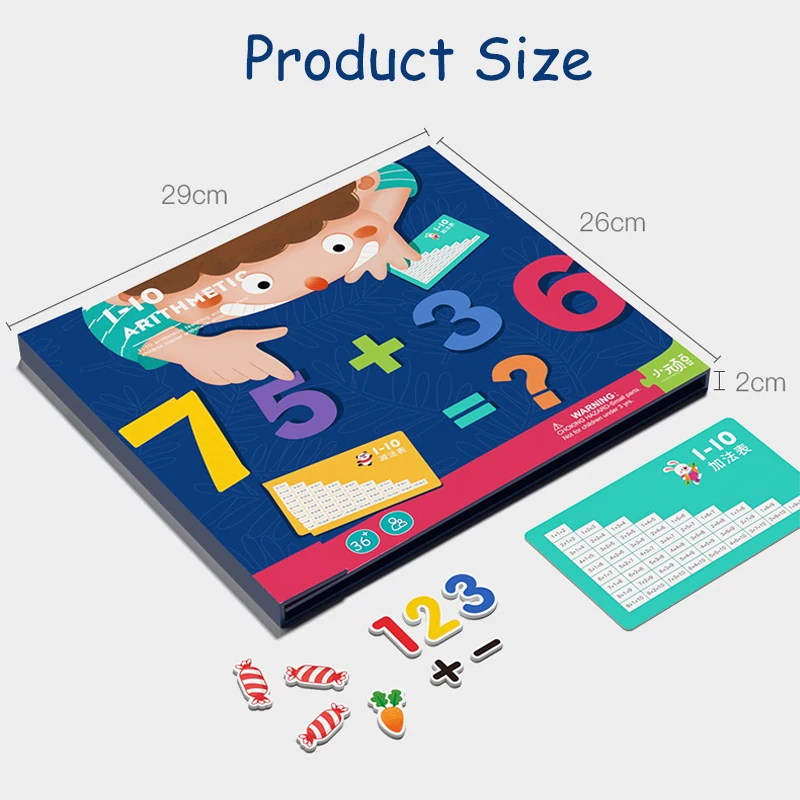Magnetic Montessori Math Toys Number Learning Calculate Counting Game Teaching Aid Early Education Arithmetic Toy For Children