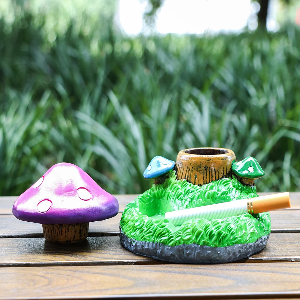 2023 New Fashion Mini Mushroom Ashtray Creative Resin Ashtray Lovely Home  Use Smoking Accessories - AliExpress