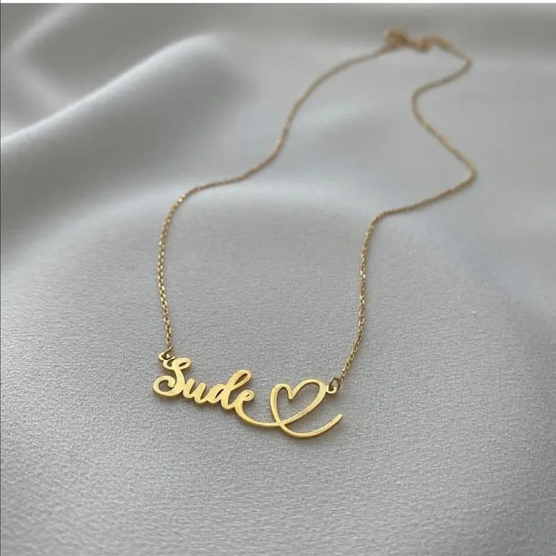 Custom Made Steel color Femmes Lovely Graffiti Paired Pendants Sister Lovers Price Collar Children Plates Students High Quality