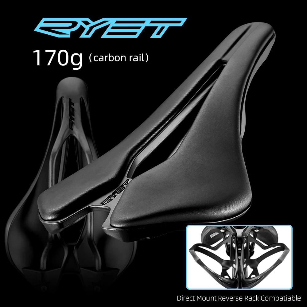 RYETRacingBikeSaddleMTBRoadBicycleSaddleCarbonSteelRailsWith
