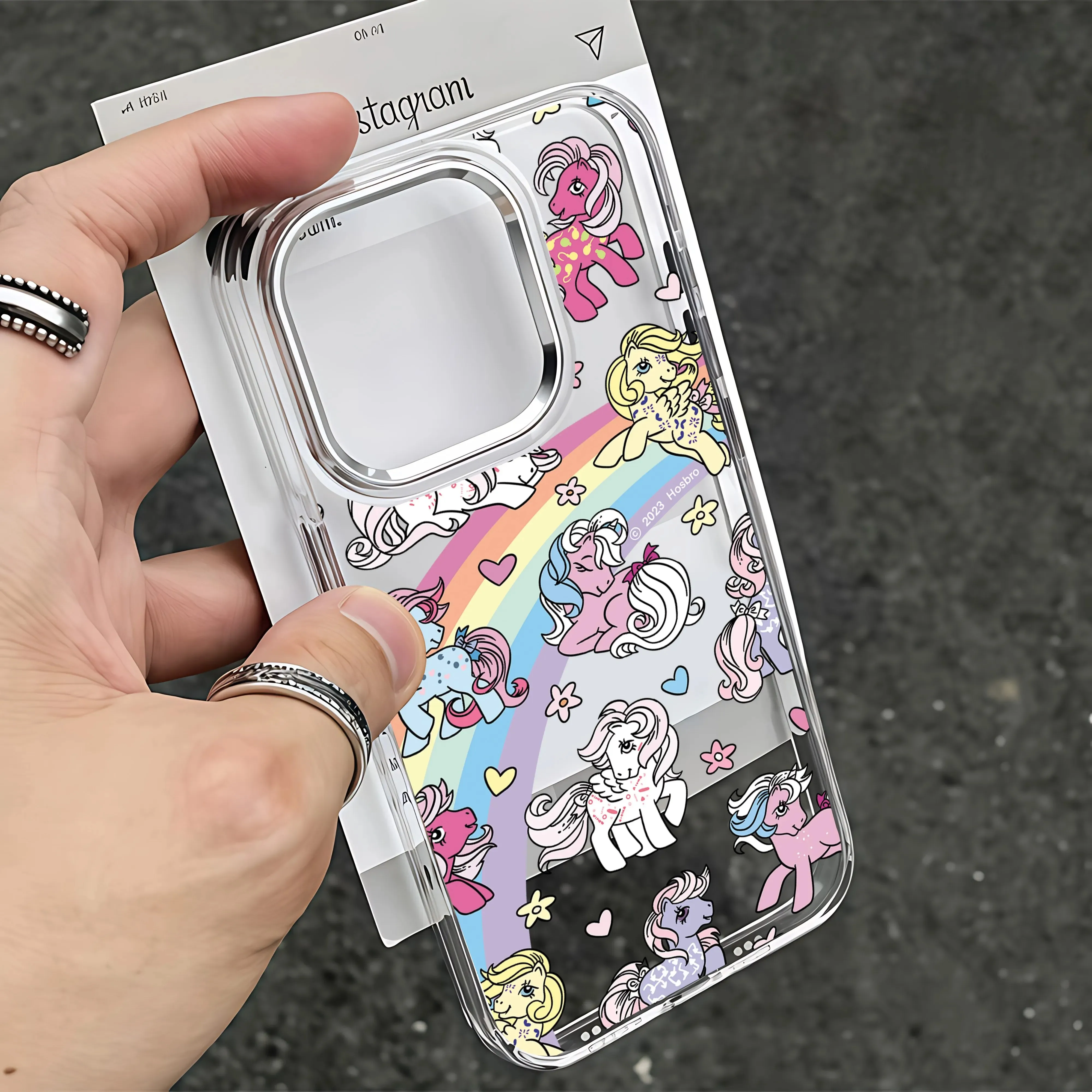 Adorable Pink P-Ponys Transparent Silicone Phone Case
