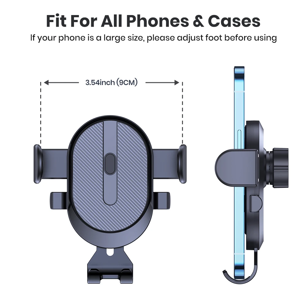 Car Phone Holder [Upgraded Suction & Clip] Rotatable Universal Mobile Phone Moun