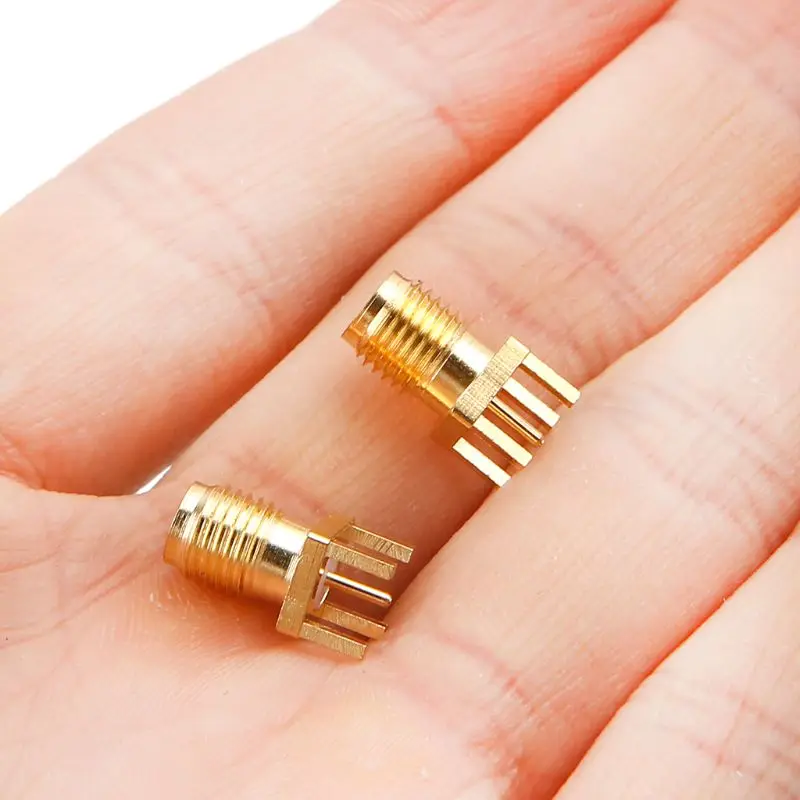 

10pcs SMA Female Solder PCB Board Mount RF Connectors Straight Adapter Dropship