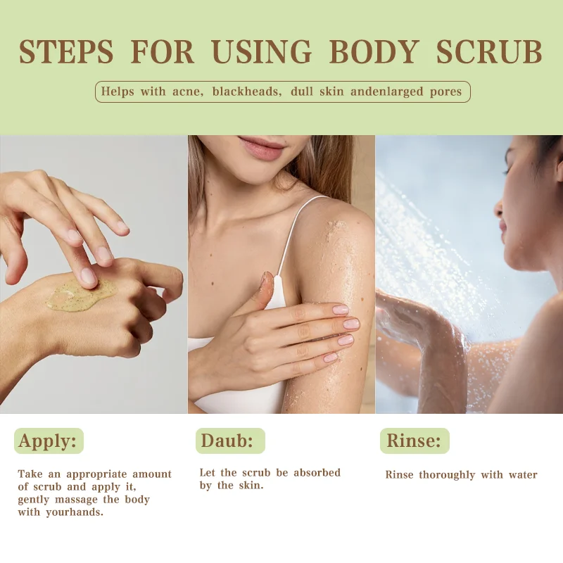 Coconut Scrub Exfoliating Collagen Body Scrub Polishing Body Foot Skin Whitening Exfoliate Skin Clean Pores Remove Dead Skin 6