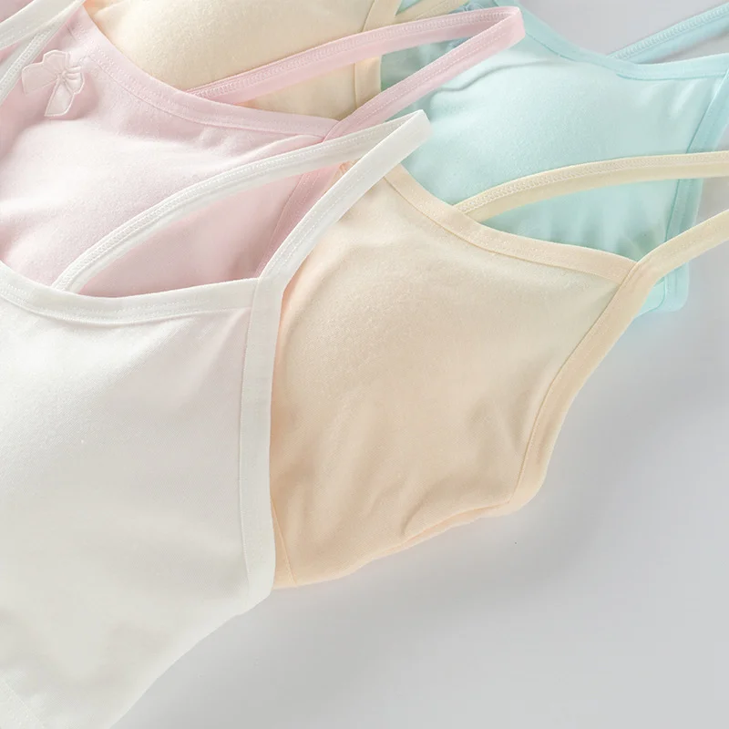 Child Cotton Bra For Young Girls Kids Teenage Underwear Wireless Small Training Puberty Bras Undergarment Clothes girls underwear kids underwear kids underwear sets