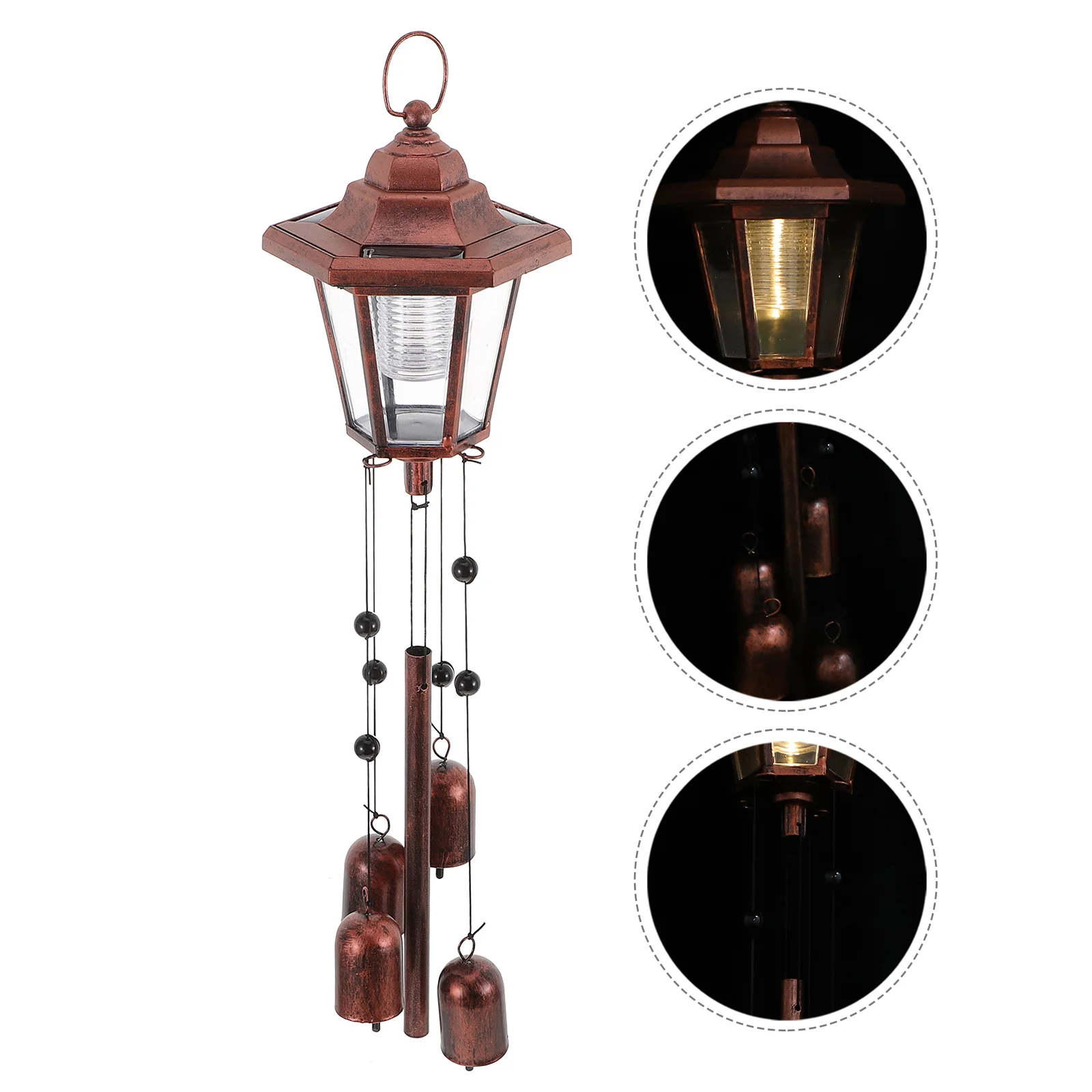 

Solar Hanging Chime Metal Bell Wind Chimes Home Hanging Bells Outdoor Garden Ornament