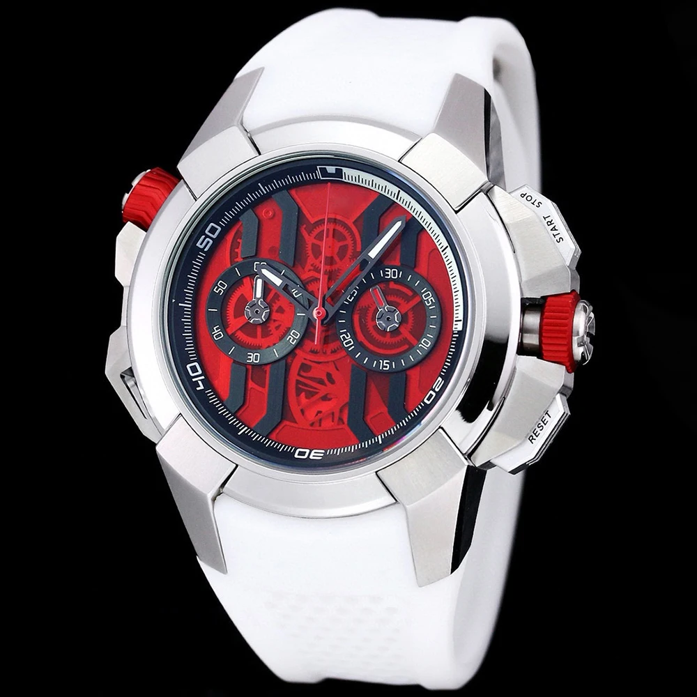 

2023 The latest top luxury stainless steel high-quality quartz watch, silicone strap men's business leisure watch