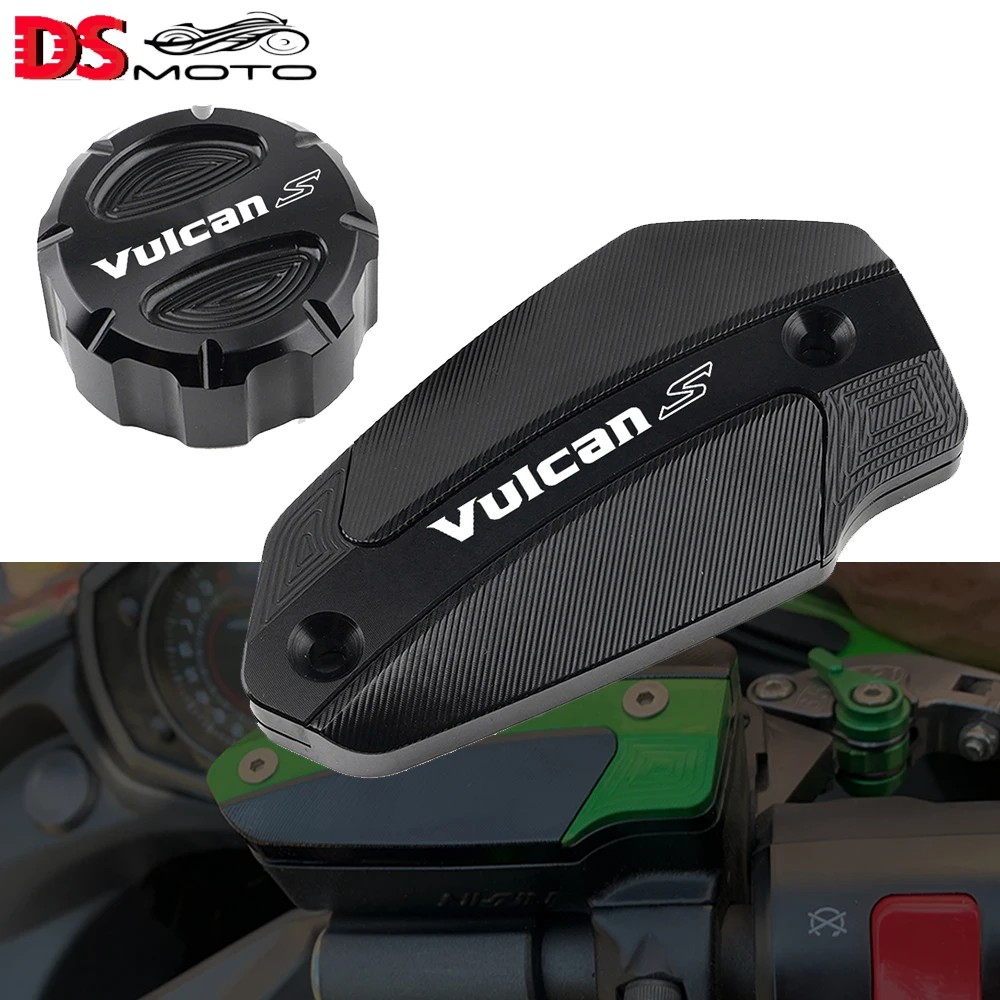 

Алюминиевый передний и задний тормозной резервуар для мотоцикла с ЧПУ для Kawasaki Vulcan 650 EN/ VN650 2015-2022 Крышка Резервуара жидкости масляная крышка