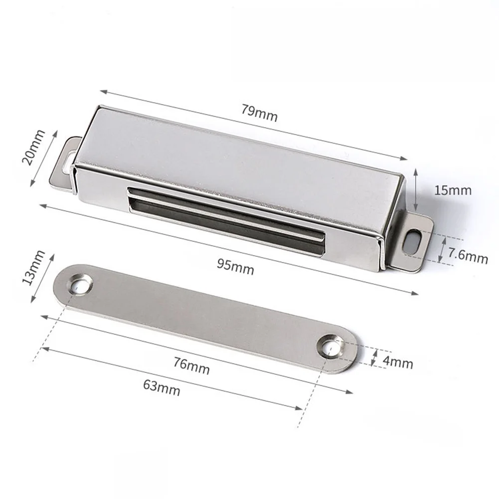 Heavy Duty Magnetic Cabinet Door Latch with Screws - Furniture Hardware