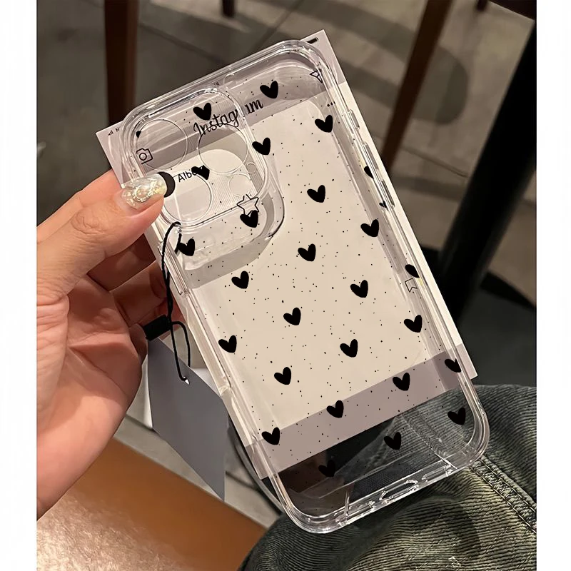 Charming Heart Love Transparent TPU Phone Case