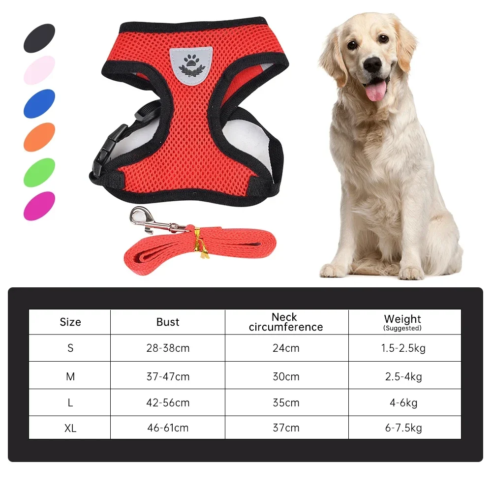 Pet Harness Nylon Mesh Cat And Leash Breathable Kitten Cats Small Dog Puppy For French Bulldog Chihuahua Pug
