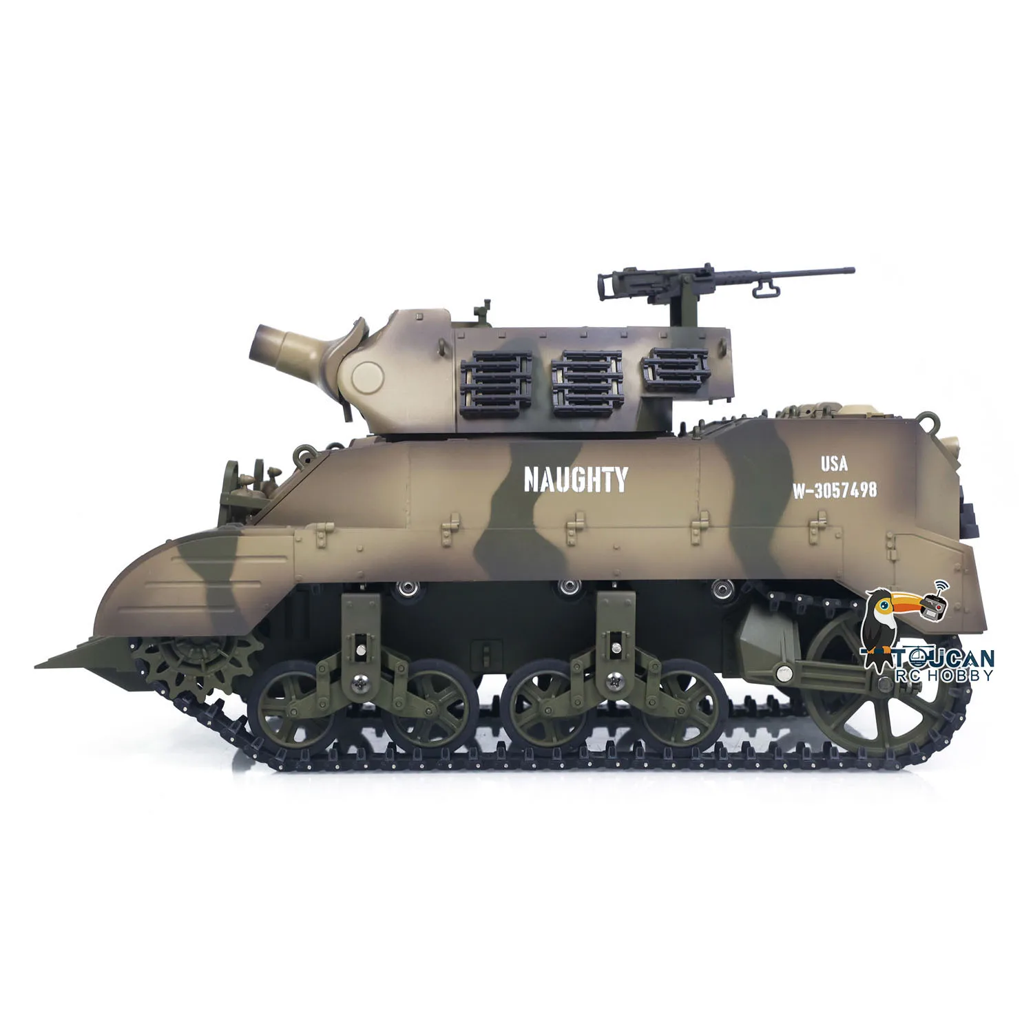 CoolBank 1/16 Char RC M8 HMC Scott Howitzer Tourelle 360° Fumée Sons RTR