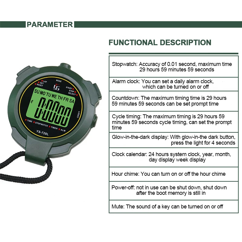߿   Ʈ̴ ũγ׷ Ÿ̸, 30 ð ġ Ÿ̸, 0.01  Ȯ īƮٿ ߱ LCD  Ÿ̸ ī