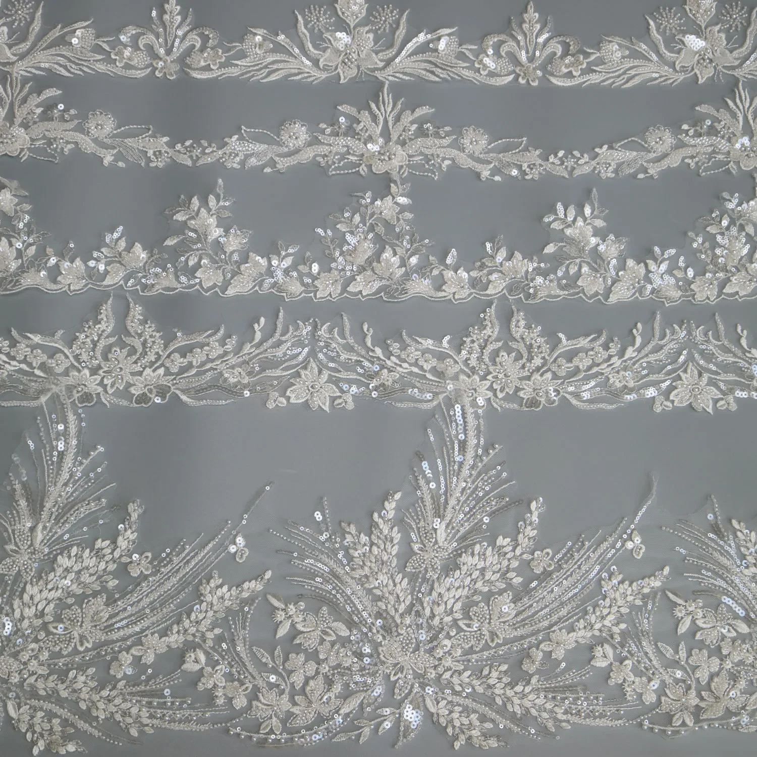 Applique In Pizzo Con Cristalli, Perline E Paillettes – Fatta A Mano, Decorazione Di Lusso Per Abiti Da Sposa E Accessori, Colore Blu, Dimensioni 12 Cm, Da Cucire O Incollare - 3