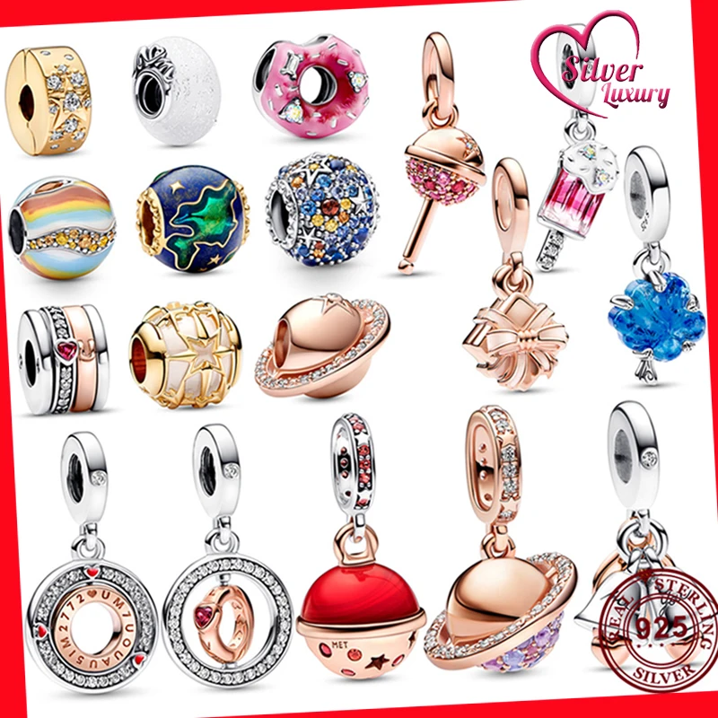 

2023 Summer 925 Silver New Love is 755 Rotating Box Charms Beads Fit Pandora Original Bracelet For Women Diy Gift Jewellery