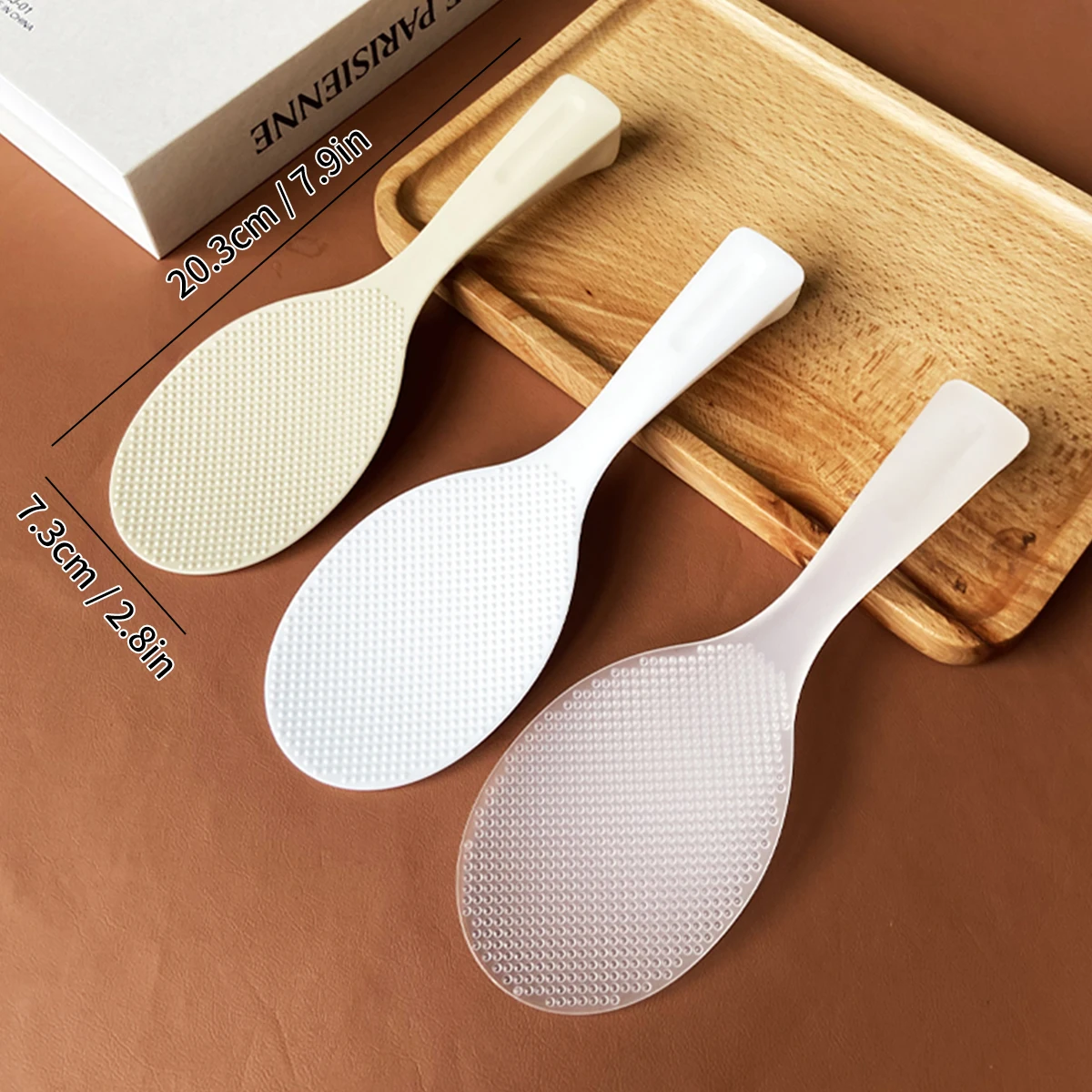 WORTHBUY Standing Rice Spoon Non Stick Rice Cooking Scoop Plastic Vertical Shovel Kitchen Tools Scoop Cooker Spatula
