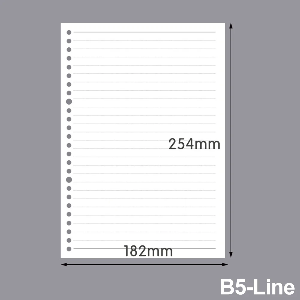 60Sheets A5 Loose-Leaf Refill Binder Paper Set Daily Notebook Inner Page  20-Hole