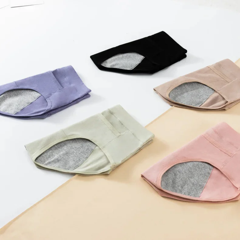 Leak Proof Cotton Menstrual Panties - Breathable Cartoon Cat Womens Intimates 3PCS