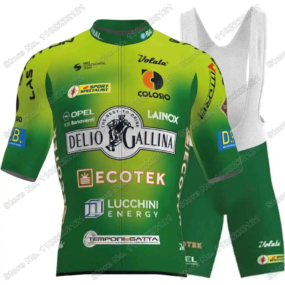 Cycling Jersey Gallina Ecotek Lucchini Colosio Set Men Cycling Clothing Summer Road Bike Shirt Suit Bicycle Bib Shorts MTB