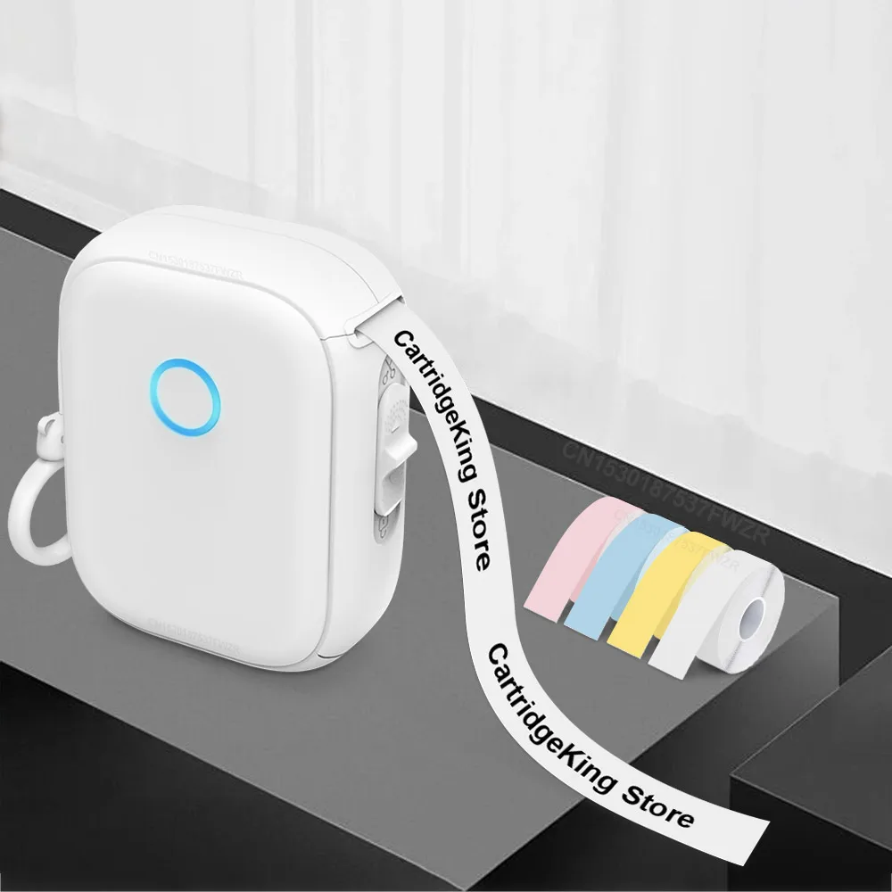 Marklife P12 Thermal Label Printer Auto Cut Portable Mini Printer Adhesive Sticker Labeling Machine 5PK Continuous Tape