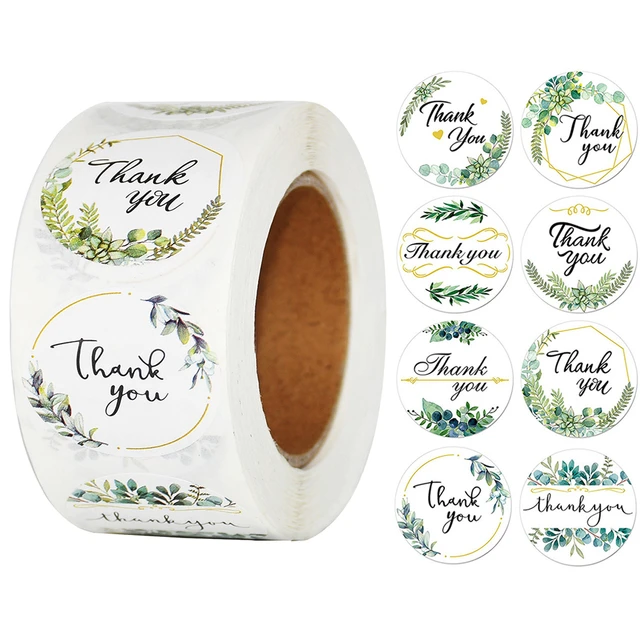 1Inch Floral Thank You Sticker for Small Business Package Seal Labels Thank  You Order Stickers for Envelopes Party Weddings Gift - AliExpress