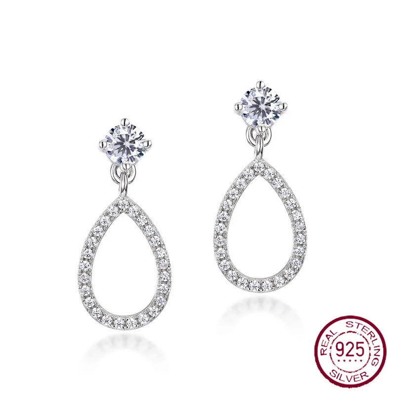 

Новые серебряные серьги S925Silver Mosonite для женщин, милые серьги-капли, искусственные Роскошные серьги в европейском и американском стиле