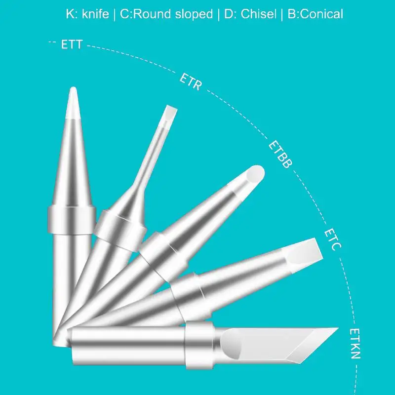 Weller ET Series ETD ETB ETA Soldering Iron Tip Copper Lead-Free for WES50 51 Soldering Station Welder For PES51 LR21 Handles soldering iron