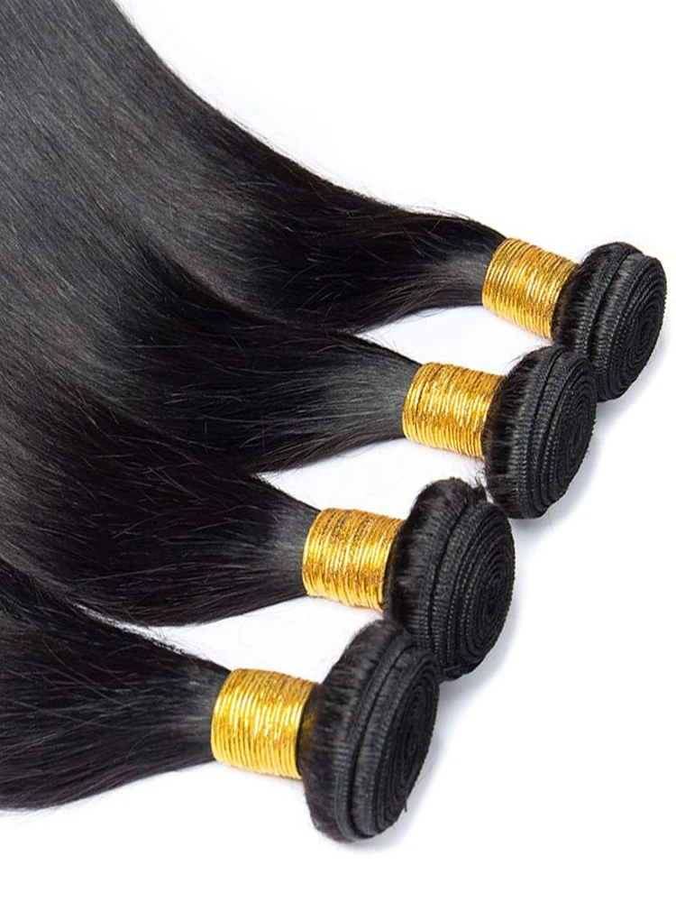 Brazilian Hair Weave Bundles Bone Straight 28 30 32" 1 3 4 Bundles Virgin Remy Human Hair Raw Extensions Tissage