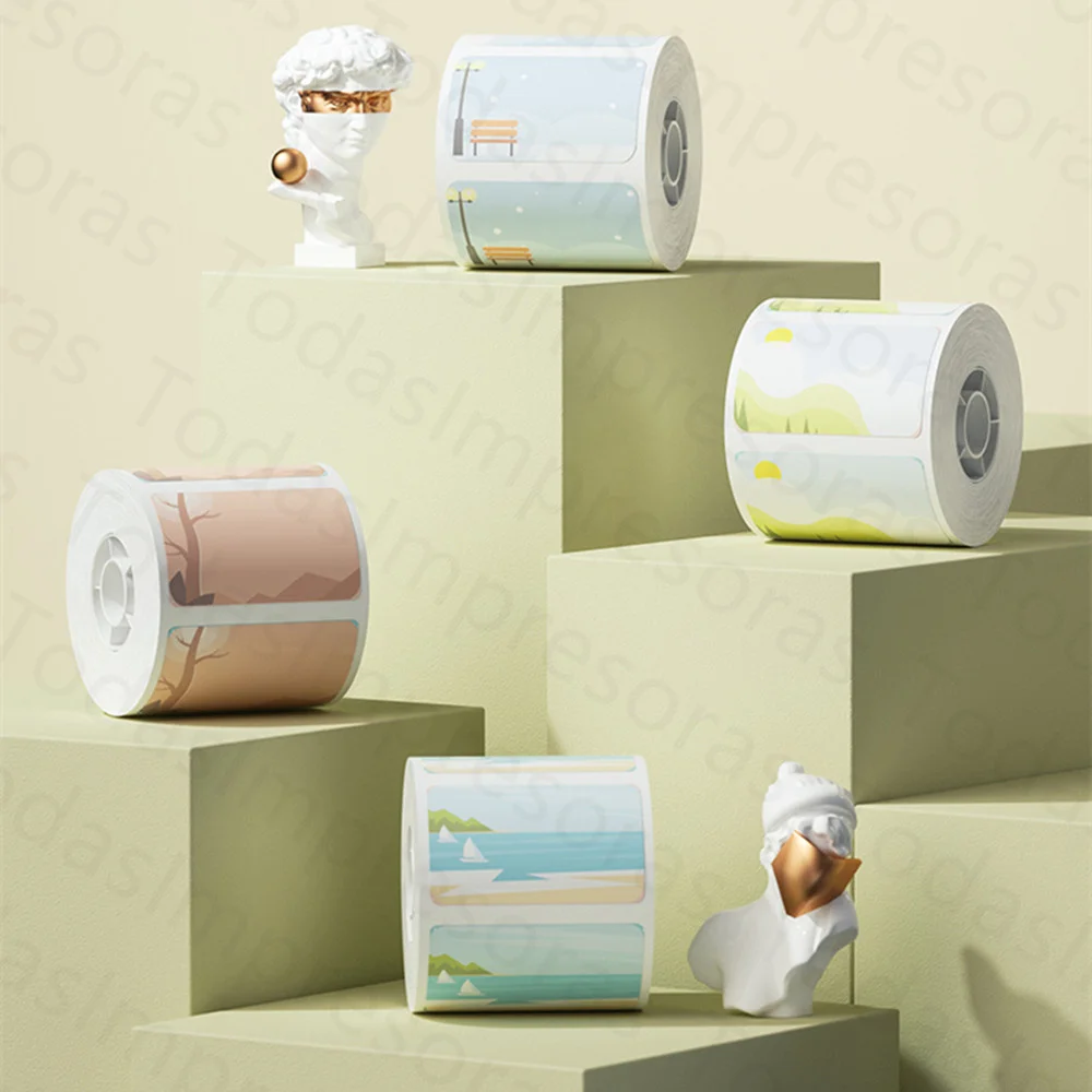 Niimbot B21 B3S 열 라벨 프린터 용지 접착 스티커 인쇄 용지 방수 야외 케이블 라벨 Jewllery 라벨 Papel