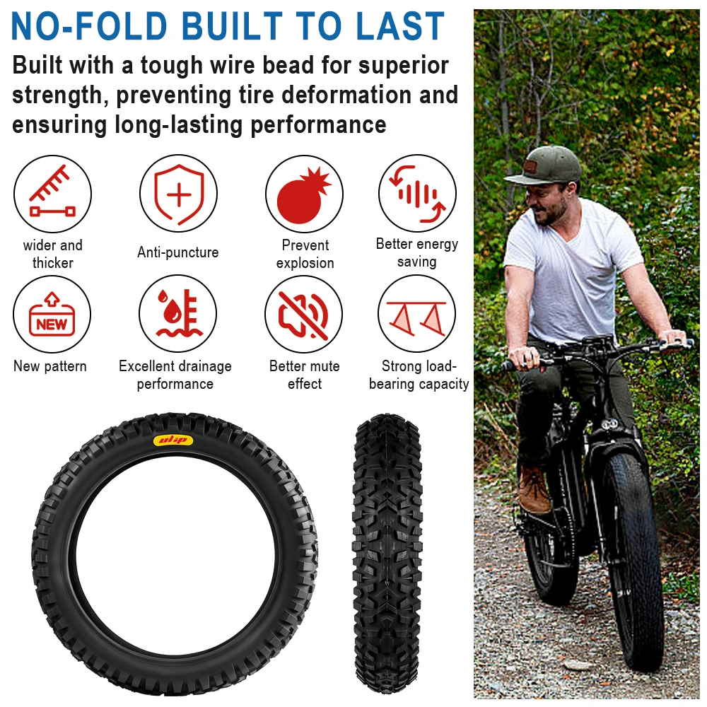 20X 5,0 Fett Reifen Für Fahrrad Dicke Off-road Außen Reifen 20*5,0 Off Road Verbreiterung Anti-skid Reifen Fett für Elektrische Fahrräder – Detail 5