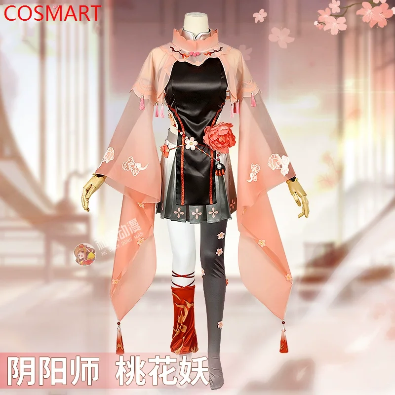 

COSMART Onmyoji Cos персиковый туманный Момо Дамский всегда носить приталенный косплей костюм косплей игры аниме Униформа Hallowen ролевая игра