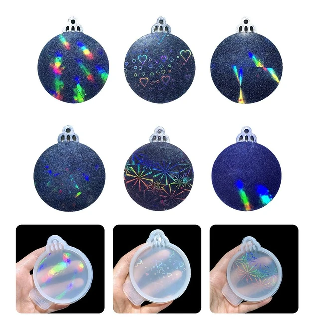 Holographic Light Shadow Coaster Molds Resin Epoxy Christmas Ball Silicone  Mold Epoxy Resin Making Tray Molds DIY Art Crafts - AliExpress