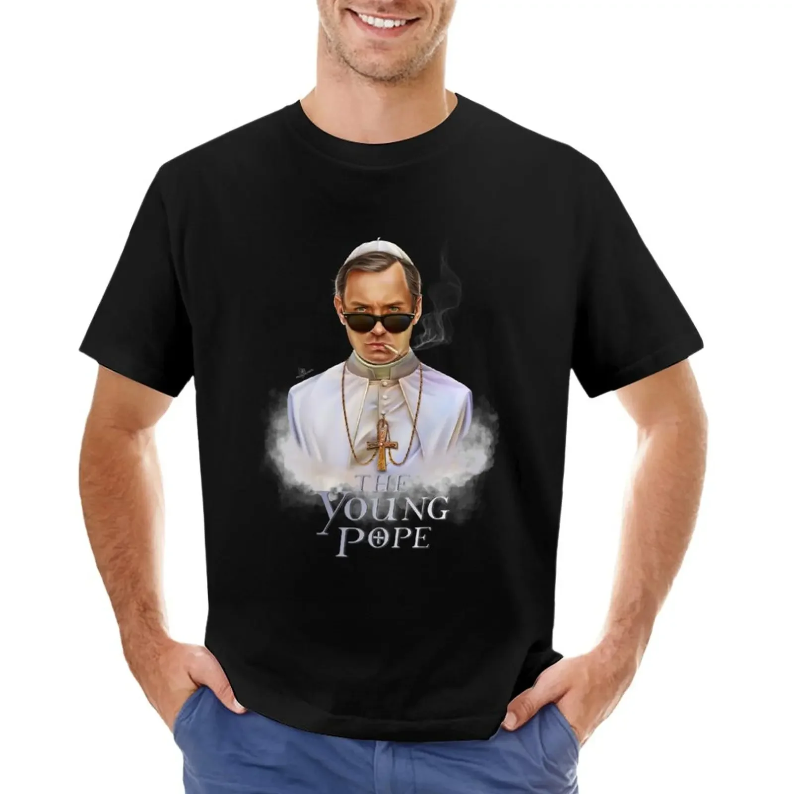 

Jude Law as Pope Pius XIII The Young Pope T-Shirt boys animal print summer clothes Short sleeve tee men