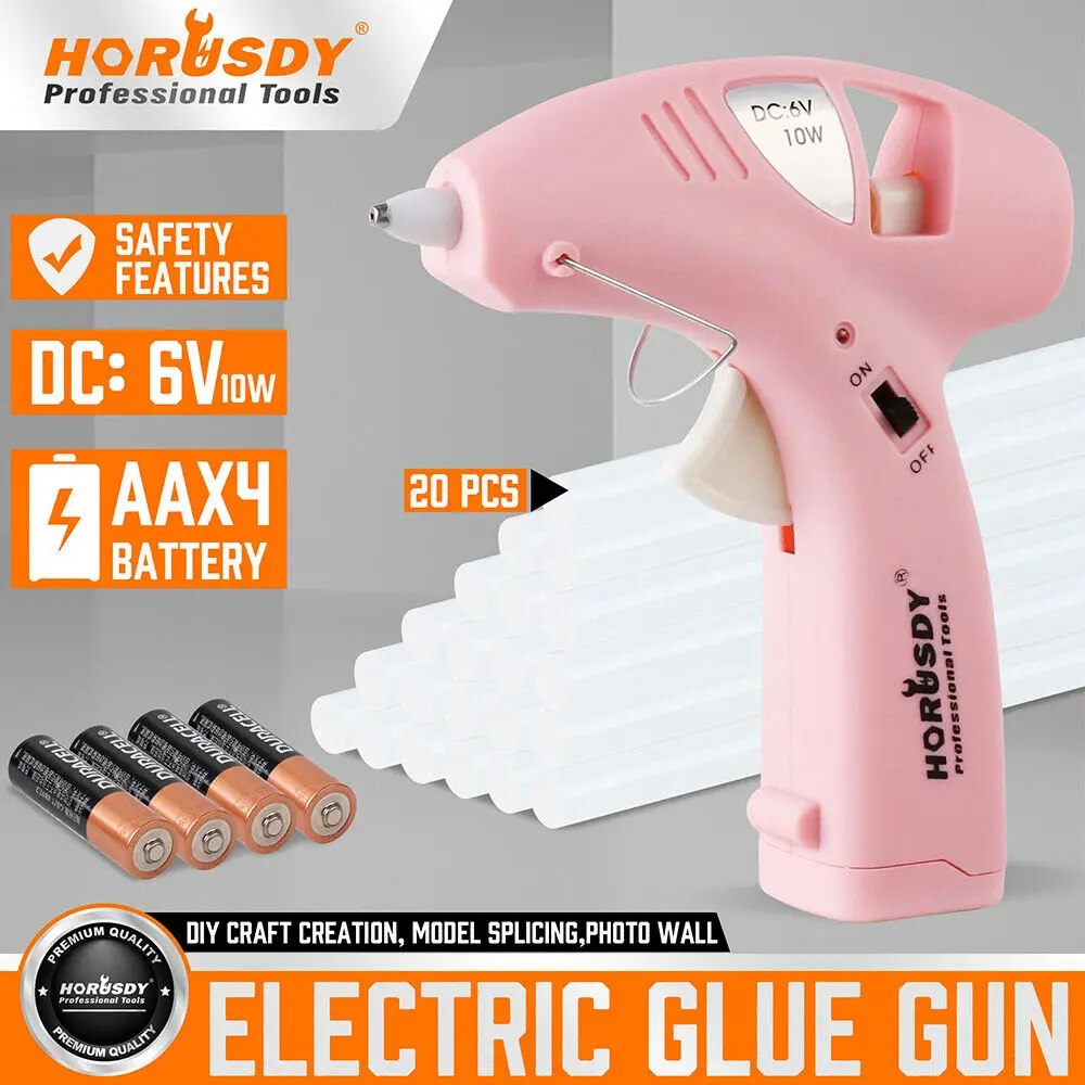 Pink 10W Hot Melt Glue Gun Craft DIY Repair Tool Wireless Glue Gun with 7mm Glue Sticks as Gift 50pcs creative kawaii self made pink toot pig stickers beautiful stickers decorative sticker diy craft photo albums