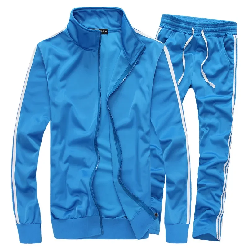 

New Fashionn Mens Fitness Casual Tracksuit Male Sportswear Sets Clothing 2 Pieces Sets Sweatshirt+Sweatpants Outwear