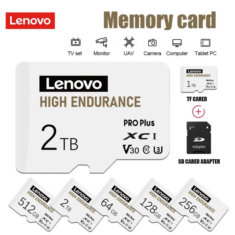 Scheda Di Memoria Lenovo 512Gb 1Tb 64 Gb 128Gb 256Gb Flash Ad Alta Velocità Tf Sd Card 256 128 64 Gb Micro Tf Sd Flash Memorycard Per Ps4