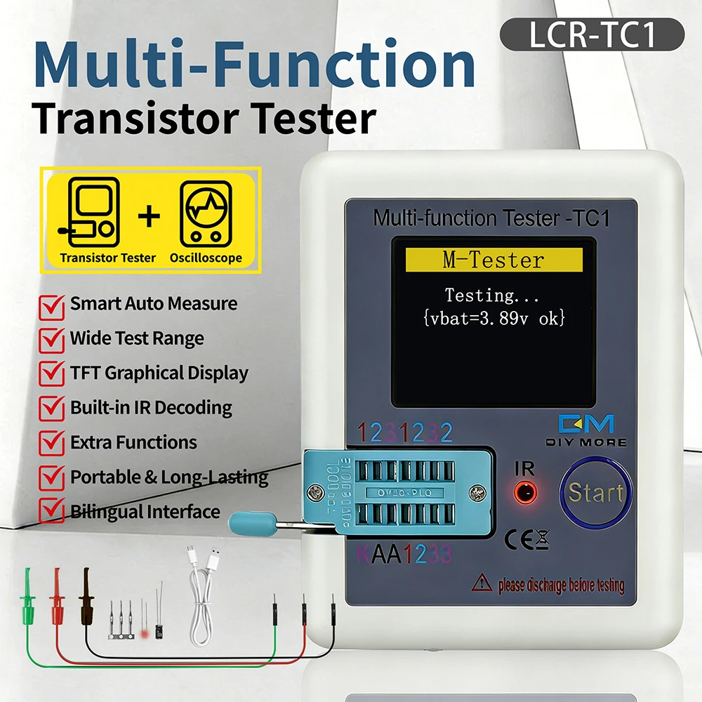 รูปสินค้า เครื่องวัดชิ้นส่วนอิเล็กทรอนิกส์ ชาร์จ Type-C วัด MOSFET IGBT ได้