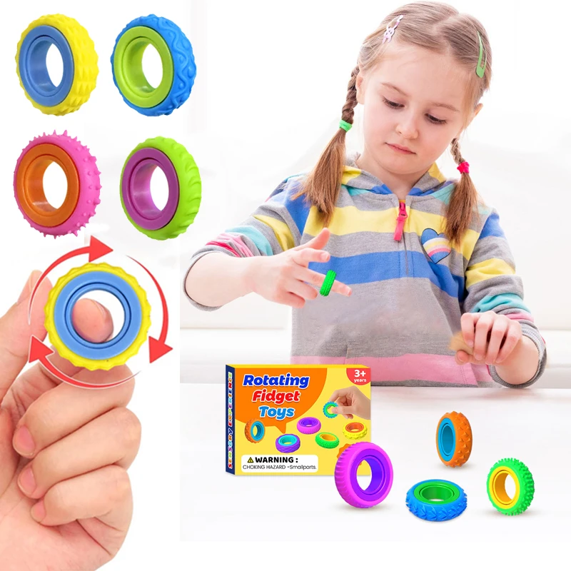 Rotating Sensory Fidget Ring for Stress Relief and Focus