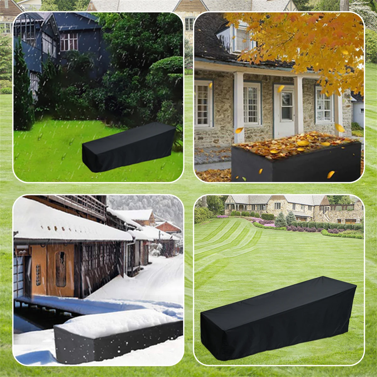 5PCS/1PCS Sun Lounger Cover Outdoor Garden Sunbed Cover Patio Lounge Chair Recliner Protective Cover Furniture Waterproof Cover 6