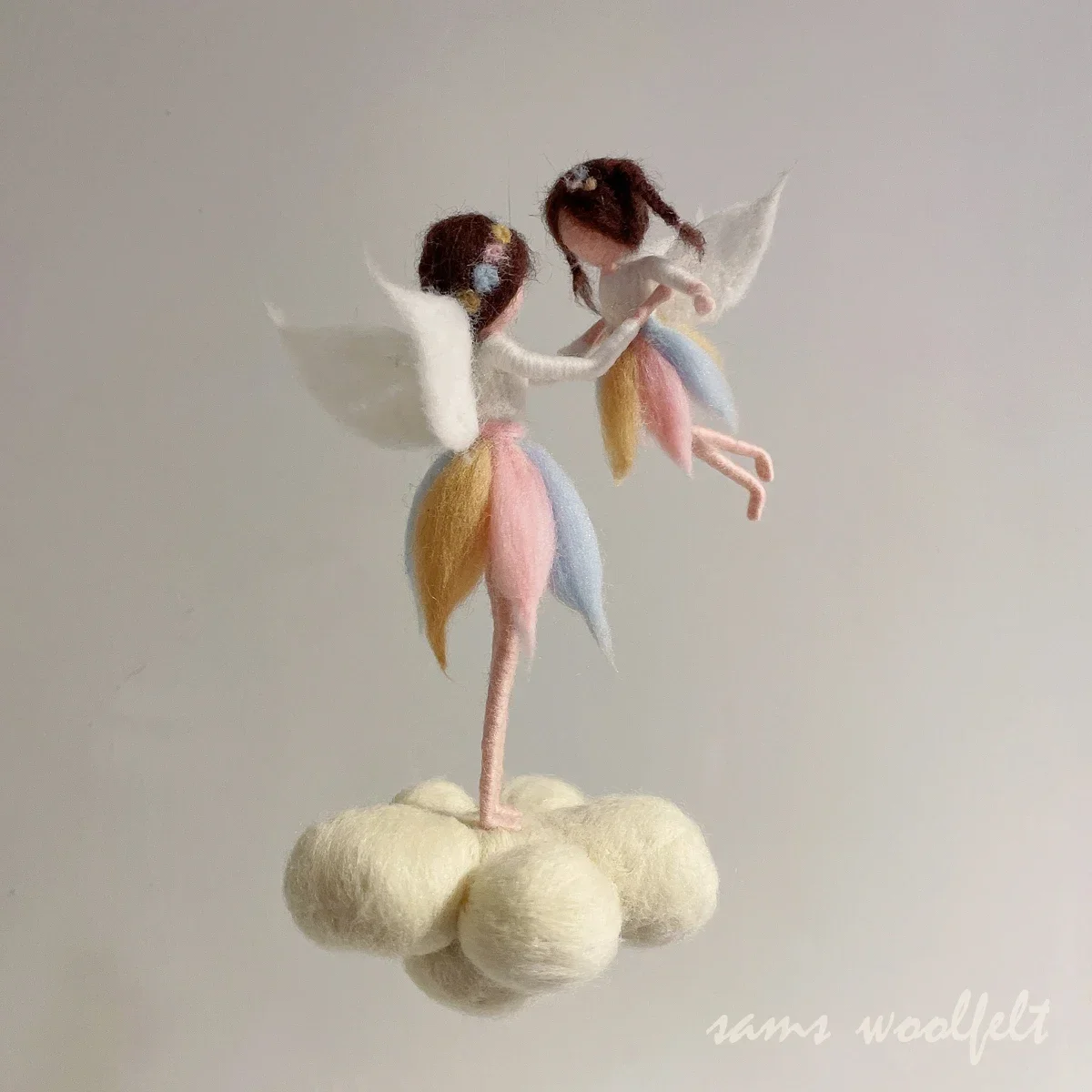 Fairy DIY Wool Felt Poke Fun Handmade Craft Car Keychain