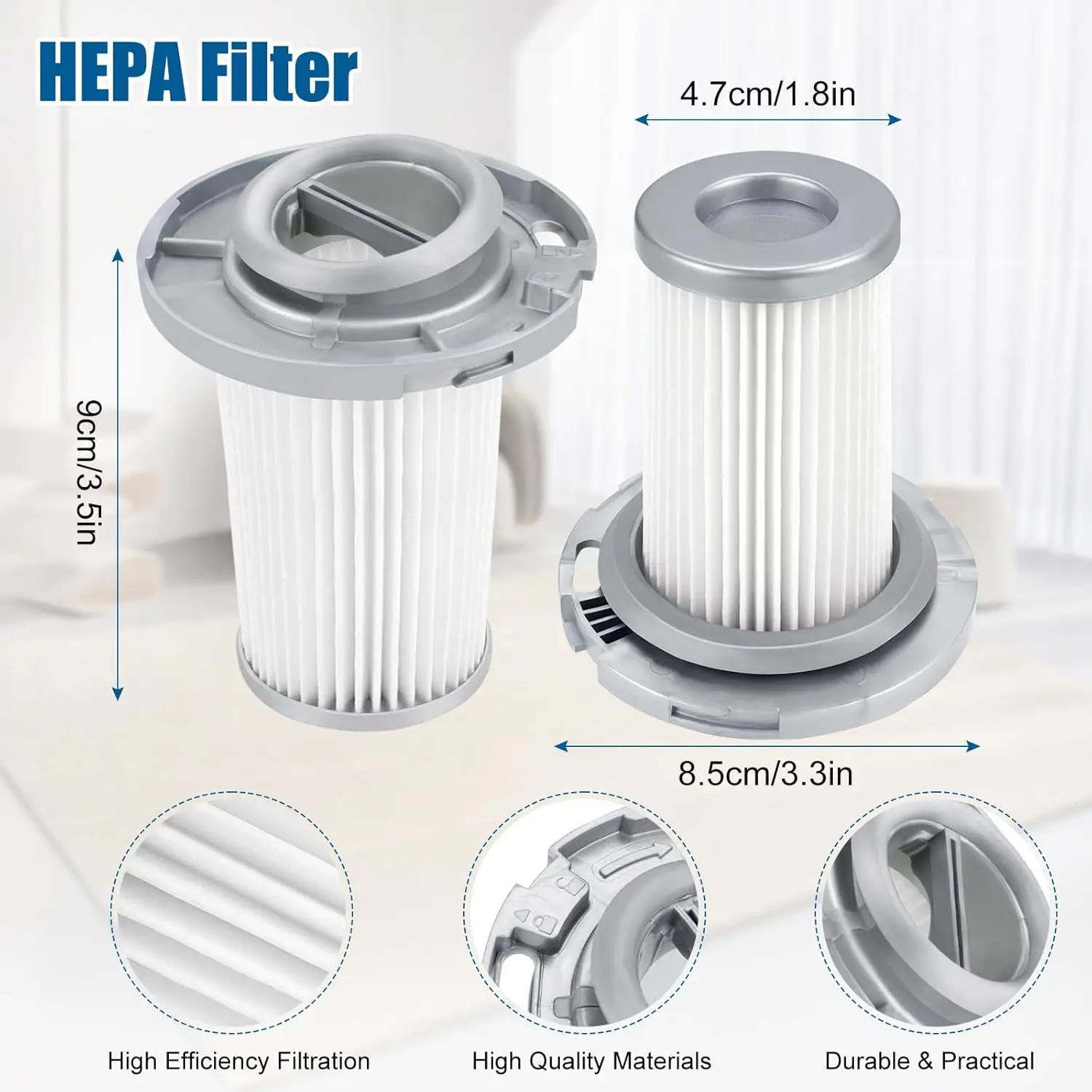 Replacement HEPA Filters for Rowenta X-Force Flex 8.60 Tefal X-pert 6.60 TY6878 Cordless Vacuum Cleaner Part No.ZR009005